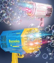 Load image into Gallery viewer, Bubble Machine Gun Rocket with 69 Holes, Automatic Blower and Light Toy
