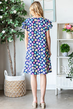 Load image into Gallery viewer, Heimish Full Size Floral Ruffled Short Sleeve Dress with Pockets

