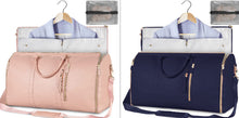 Load image into Gallery viewer, Womens Large Capacity Travel Duffle Bag  Folding Suit Bag Waterproof Clothes Handbag Totes
