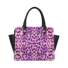 Load image into Gallery viewer, Ti Amo I love you - Exclusive Brand - Can Can &amp; Medium Plum Jaguar Spots - Classic Shoulder Handbag
