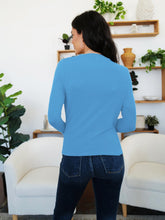 Load image into Gallery viewer, Ruched Mock Neck Long Sleeve T-Shirt
