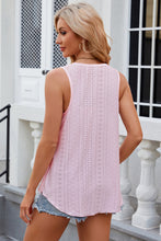 Load image into Gallery viewer, Eyelet Scoop Neck Wide Strap Tank
