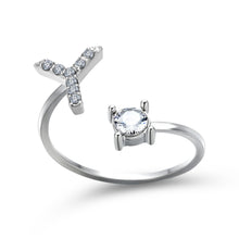 Load image into Gallery viewer, Womens New Design Adjustable 26 Initial Letter Ring Fashion Simple Elegant Jewelry

