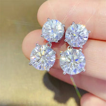 Load image into Gallery viewer, 10 Carat Moissanite 925 Sterling Silver Earrings
