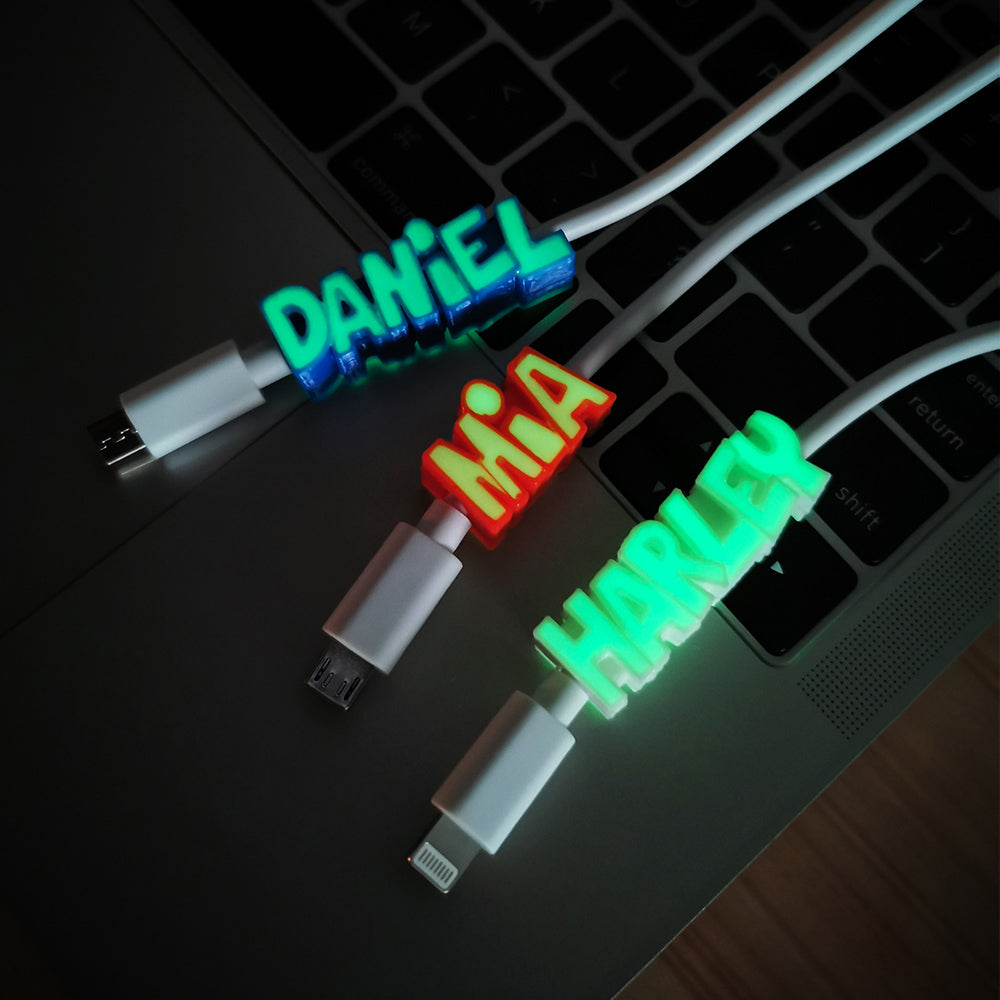 3D Customized Print Glowing USB Cables Ti Amo I love you