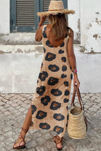 Load image into Gallery viewer, Womens - Leopard Split Open Back Sleeveless Maxi Dress - Sizes S-XL
