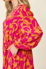 Load image into Gallery viewer, Double Take Full Size Printed Ruffle Hem Dress with Pocket
