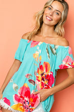 Load image into Gallery viewer, PLUS FLORAL OFF SHOULDER TOP
