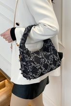 Load image into Gallery viewer, Raw Edge Denim Handbag with Pouch
