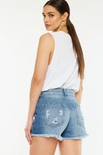 Load image into Gallery viewer, Kancan Full Size High Rise Raw Hem Denim Shorts
