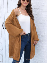 Load image into Gallery viewer, Cable-Knit Open Front Long Sleeve Cardigan
