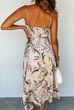 Load image into Gallery viewer, Slit Frill Printed Midi Cami Dress
