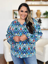 Load image into Gallery viewer, Double Take Full Size Printed Balloon Sleeve Blouse
