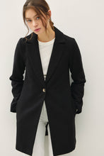 Load image into Gallery viewer, Be Cool Single Button Long Sleeve Coat with Pockets
