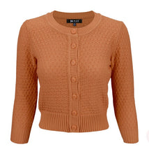 Load image into Gallery viewer, Cute Pattern Cropped Cardigan Sweater  3/4 Sleeve

