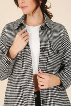 Load image into Gallery viewer, Houndtooth Long Shacket
