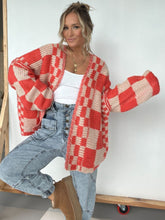 Load image into Gallery viewer, Plaid Open Front Long Sleeve Cardigan
