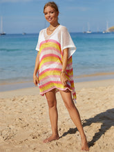 Load image into Gallery viewer, Cutout Striped Cover-Up with Tassel
