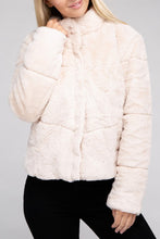 Load image into Gallery viewer, Fluffy Zip-Up Sweater Jacket

