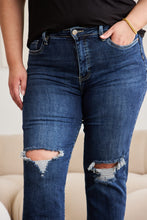 Load image into Gallery viewer, RFM Crop Dylan Plus Size Tummy Control Distressed High Waist Raw Hem Jeans
