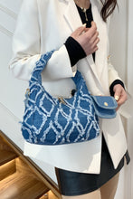 Load image into Gallery viewer, Raw Edge Denim Handbag with Pouch
