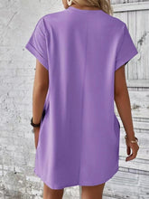 Load image into Gallery viewer, Pocketed Round Neck Short Sleeve Dress
