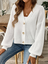 Load image into Gallery viewer, V-Neck Button Up Long Sleeve Cardigan
