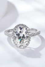 Load image into Gallery viewer, 4.5 Carat Moissanite Halo Ring Ti Amo I love you
