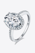 Load image into Gallery viewer, 4.5 Carat Moissanite Halo Ring Ti Amo I love you
