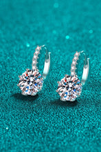 Load image into Gallery viewer, 4 Carat Moissanite 925 Sterling Silver Earrings Ti Amo I love you
