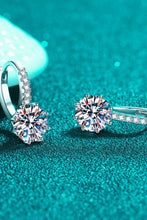 Load image into Gallery viewer, 4 Carat Moissanite 925 Sterling Silver Earrings Ti Amo I love you
