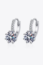 Load image into Gallery viewer, 4 Carat Moissanite 925 Sterling Silver Earrings Ti Amo I love you
