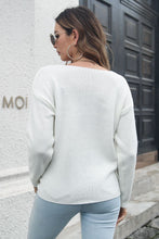 Load image into Gallery viewer, 4 Colors - Cable-Knit V-Neck Sweater - Sizes S-L Ti Amo I love you
