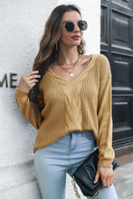 Load image into Gallery viewer, 4 Colors - Cable-Knit V-Neck Sweater - Sizes S-L Ti Amo I love you
