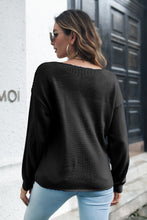 Load image into Gallery viewer, 4 Colors - Cable-Knit V-Neck Sweater - Sizes S-L Ti Amo I love you
