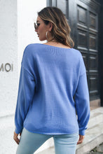 Load image into Gallery viewer, 4 Colors - Cable-Knit V-Neck Sweater - Sizes S-L Ti Amo I love you
