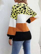 Load image into Gallery viewer, 4 Colors - Color Block Round Neck Sweater - Sizes S-XL Ti Amo I love you
