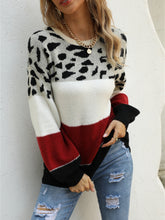 Load image into Gallery viewer, 4 Colors - Color Block Round Neck Sweater - Sizes S-XL Ti Amo I love you
