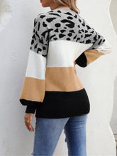 Load image into Gallery viewer, 4 Colors - Color Block Round Neck Sweater - Sizes S-XL Ti Amo I love you
