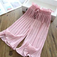 Load image into Gallery viewer, 4 Colors - Kids - Girls - Wide Leg Lace Chiffon Casual Pants - Sizes 3T-Kids12 Ti Amo I love you
