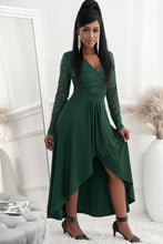 Load image into Gallery viewer, 4 Colors - Lace High-Low V-Neck Dress - Sizes S-2XL Ti Amo I love you
