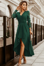 Load image into Gallery viewer, 4 Colors - Lace High-Low V-Neck Dress - Sizes S-2XL Ti Amo I love you
