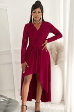 Load image into Gallery viewer, 4 Colors - Lace High-Low V-Neck Dress - Sizes S-2XL Ti Amo I love you
