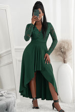 Load image into Gallery viewer, 4 Colors - Lace High-Low V-Neck Dress - Sizes S-2XL Ti Amo I love you
