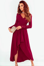 Load image into Gallery viewer, 4 Colors - Lace High-Low V-Neck Dress - Sizes S-2XL Ti Amo I love you
