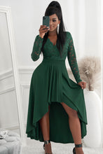 Load image into Gallery viewer, 4 Colors - Lace High-Low V-Neck Dress - Sizes S-2XL Ti Amo I love you
