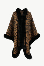 Load image into Gallery viewer, 4 Colors - Leopard Open Front Poncho Ti Amo I love you
