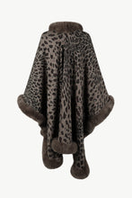 Load image into Gallery viewer, 4 Colors - Leopard Open Front Poncho Ti Amo I love you
