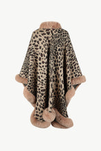 Load image into Gallery viewer, 4 Colors - Leopard Open Front Poncho Ti Amo I love you
