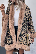 Load image into Gallery viewer, 4 Colors - Leopard Open Front Poncho Ti Amo I love you
